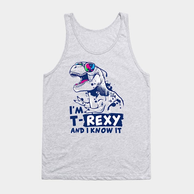 t-rexy and I know it Tank Top by NemiMakeit